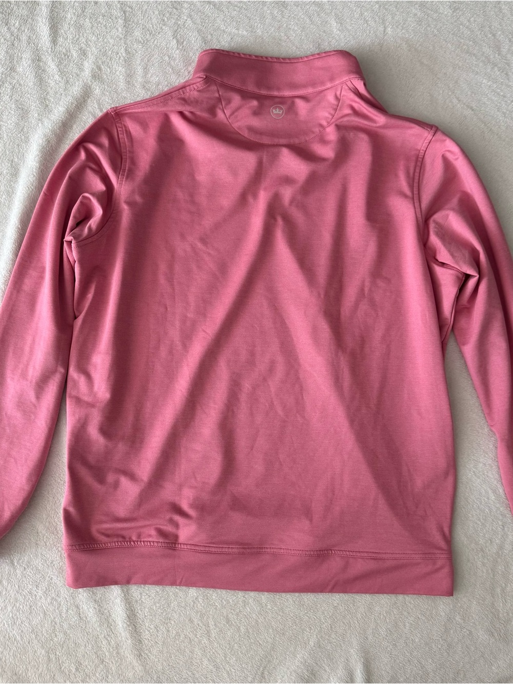 Peter Millar Men's Pink Perth Quarter-Zip Pullover L - Picture 4 of 5